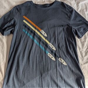 Banana Republic Navy Tee with Boat and Stripe Design